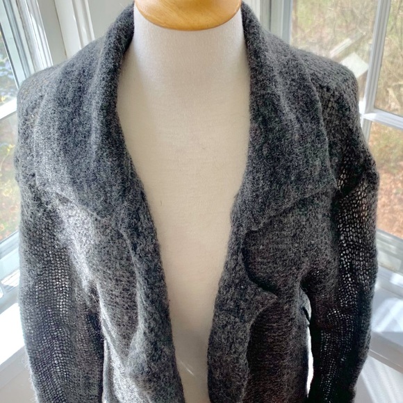 WILFRED feather light long mohair blend cardigan - Picture 3 of 10